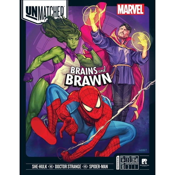 Unmatched: Marvel - Brains and Brawn - Strategy Fighting Superhero Game for Family, Teens & Adults by Restoration Games