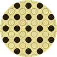 thumbnail image 1 of Ahgly Company Tapis d'Intérieur Lavable à la Machine, Carré, Transitionnel, Jaune Moutarde, Tapis de Zone, 3 Pieds Carré, 1 of 7