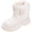White, variant on Wxirdiow Boys Waterproof Warm Hiking Boots Warm Boys And Girls Boots Wide Soft Sole Cotton Shoes Plus Velvet Baby Cotton Boots Grey Size,18-24 Months