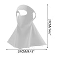 thumbnail image 2 of A-185 Grey Full Face Neck Mask Uv Protection Breathable Sun Shield For Outdoor Activities Hanging Ear Design Lightweight Comfortable Cover For Cycling Running Fishing Light Gray Color Summ, 2 of 4