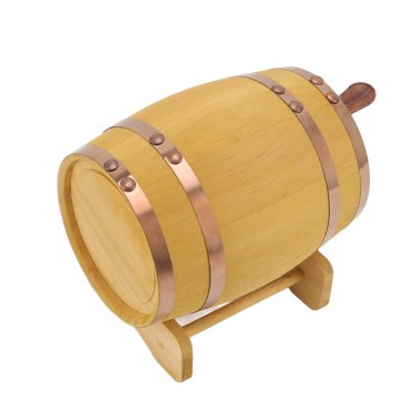 Wooden Wine Barrel, Increasing Color Brewing Barrel Beautiful Appearance 1.5L 17x13x13cm Exquisite Workmanship  for Beer for Whiskey