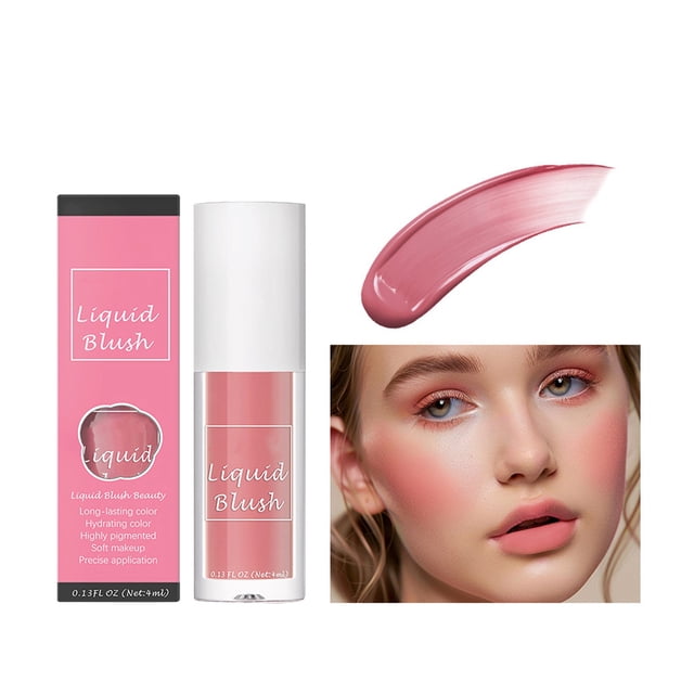 Beauty Blush Nine Color Liquid Natural Color Long Lasting Silky And Delicate Contouring Rouge 4Ml, Blush for Women