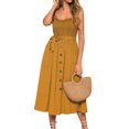 thumbnail image 1 of Julyccc Womens sleeveless Boho Sundress Summer Beach Bottons Maxi Dress, 1 of 4