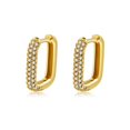 thumbnail image 3 of Boucle d'Oreille Carrée en Zircon Incrusté de Cuivre Style Intégré Bague d'Oreille Géométrique à la Mode, 3 of 9