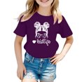 thumbnail image 1 of Chemises pour Bébé Fille Grandes Tailles Enfants Filles Imprimé Graphique Mignon Col Rond Manches Courtes T-Shirt Décontracté d'Été, 1 of 4