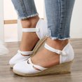 thumbnail image 2 of Kcodviy Women Buckle Sandals Platform Womens Sandals Wide Width Wedge Sandals Versatile Braided Women Platform Sandals Buckle Breathable Wedge Sandals, 2 of 8