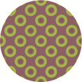 thumbnail image 1 of Ahgly Company Tapis Rond Lavable en Machine Intérieur Transitionnel Vert, 6 Pieds Rond, 1 of 7