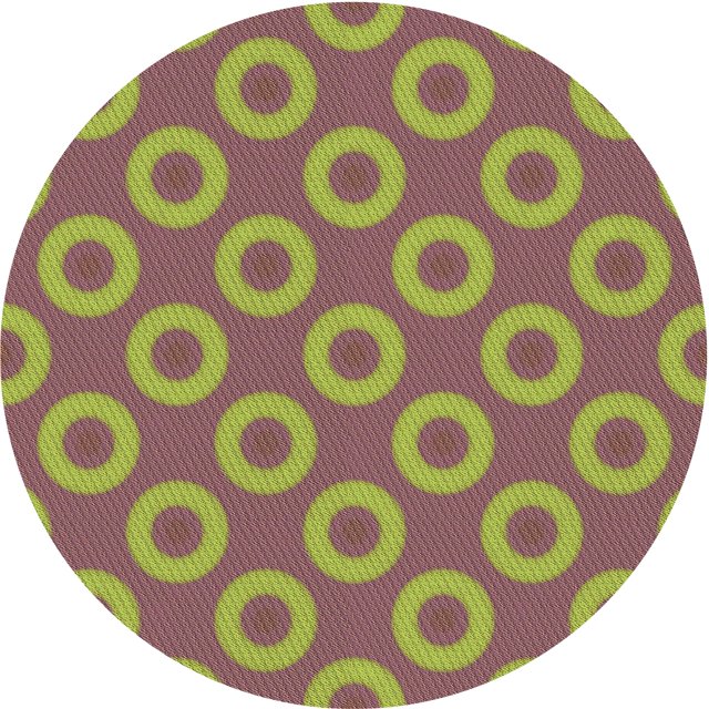 Ahgly Tapis Rond Lavable en Machine Intérieur Transitionnel Vert, 4 Pieds Rond