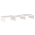 thumbnail image 2 of vidaXL Monitor Stand White 60x24x10.5 cm Solid Wood Pine, 2 of 5
