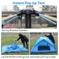 thumbnail image 4 of Tente Instantanée Pop-Up pour 3-4 Personnes, Tente Dôme de Camping Automatique à Double Couche, Imperméable, Tente Familiale pour la Randonnée, le Backpacking, la Plage, 4 of 8