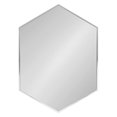 thumbnail image 2 of Kate and Laurel Rhodes Miroir Mural Hexagonal Moderne, Chrome Argenté, 31x22 Pouces, 2 of 5