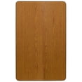 thumbnail image 2 of Mobile 24''W x 48''L Rectangular Oak Thermal Laminate Activity Table - Standard Height Adjustable Legs, 2 of 3