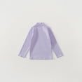 thumbnail image 2 of cfhntfmh Hauts Décontractés pour Filles Garçons Col Roulé Manches Longues Mode Ourlet à Volants Hauts Automne Confortables T-Shirts Unis, 2 of 7