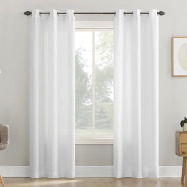 Mainstays 2-Pack Waffle Semi-Sheer Grommet Window Curtains Panel Pair