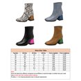 thumbnail image 2 of Woobling Bottes Cheville Confort pour Femmes Bureau Respirantes à Fermeture Éclair Bottillons Habillés Bleu 6.5, 2 of 9