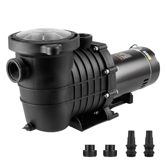 VEVOR Pompe pour Piscine hors Terre, 1,5 HP, Pompe de Piscine à une Vitesse 100 GPM, 110V/240V 3450 Tr/min Tête Max 50,9 Pi avec Panier-Filtre, pour Piscines hors Terre Spa, Testée UL Stan