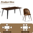 thumbnail image 2 of Homy Casa 5-Piece Dining Set, Faux Walnut Rectangular Table with Upholstered Chairs, 2 of 8