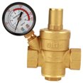 thumbnail image 2 of Fdit Water Pressure Reducer,DN15 Brass Adjustable Water Pressure Regulator Reducer With Gauge Meter,Water Pressure Regulator, 2 of 10