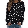 thumbnail image 1 of RKSTN Chandails à Manches Longues pour Femmes Mode à Imprimé Floral Décontracté Hauts à Manches Longues à Col Rond Coupe Ample Chandail Blouse, 1 of 4