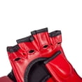 thumbnail image 3 of Gants MMA IBF Cage Sport, gants d’entraînement en cuir synthétique avec support du poignet, paume ouverte, 4 oz, rouge/noir, LG/XL, 3 of 5