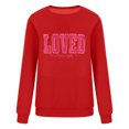 thumbnail image 4 of TIMIFIS Red Valentines Sweatshirts for Women Crewneck Long Sleeve Oversized Pullover Tops Casual Spring Fall Outfits Heart Sweater Shirts - Spring/Summer, 4 of 4