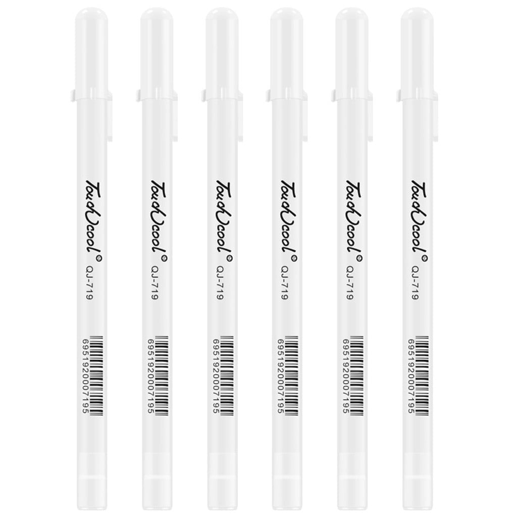 Rbaofujie White Gel Pens Fine Point Tip Gel Ink Pens for Illustration Design Black 15ml
