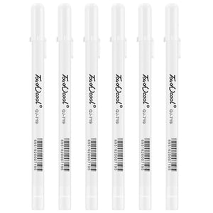 Rbaofujie Stylos Gel Blanc Fine Point Tip Stylo Gel Ink pour le design d'illustration noir 15ml
