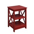 thumbnail image 3 of Convenience Concepts Oxford Square End Table in Red Wood Finish, 3 of 3