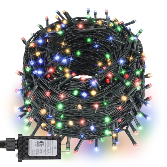 NITIDSKY Guirlande Lumineuse de Noël 60 m (200 Pi) à 600 DEL, Multicolore, pour Sapin de Noël, Disponible chez Christmas Lights. Décoration Intérieure et Extérieure.