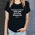 thumbnail image 1 of Kayannuo Blouses pour Femmes Liquidation Chemises Tee pour Femmes Saint-Valentin Haut à Manches Courtes Imprimé Lettre pour Femmes, 1 of 5