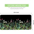 thumbnail image 2 of Extended Gaming Mouse Pad(35.4x15.7 in), Large Desk Pad Laptop Computer Keyboard Mat Waterproof Desk Decor Writing Pad for Work, Game, Office, Home - Black Flower, 2 of 5