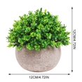 thumbnail image 2 of Artificial Plant Potted Lifelike Round Fake Greenery Plant Faux Plant Decoration, 2 of 10