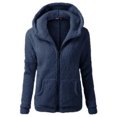 thumbnail image 1 of Innerwin Cardigans Long Sleeve Ladies Hoodies Fall Front Zip Leisure Sweatshirt Navy Blue 5XL, 1 of 2