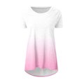 thumbnail image 4 of Tuniques d'Été pour Femmes à Col Rond, Manches Courtes, Coupe Ample, T-Shirts Confortables pour Femmes, Décontractés, Confortables et Fluides, Chemisiers pour Dames, 4 of 5