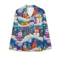 thumbnail image 4 of T-Shirts pour Femmes à Imprimé Floral à Col Rond Style Manches Longues pour Femmes pour Vacances Décontractées Fête Travail École Boîte de Nuit, 4 of 7