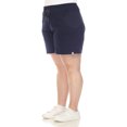 thumbnail image 2 of White Mark Women's Stretchy High Waist Longline Sweat Shorts, 2 of 5