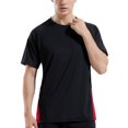 thumbnail image 1 of BOBOGOJP T-Shirts d'Entraînement pour Hommes Manches Courtes Col Rond en Coton (Noir,5TG), 1 of 5