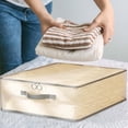 thumbnail image 4 of ZZkhGO Non Woven Storage Bag, Home Down Jacket Classification Partitioned Drawer Box, Foldable Clear Visible Organizer Bag for Closet, Under Bed, Clothing, 4 of 6