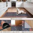thumbnail image 4 of Washable 12 ft Long Runner for Kitchen Floor - Navy Blue Hallway Runner Rug, Pet Friendly Waterproof Non Slip with Rubber Backing, Stain Resistant Laundry Room Rug (3x12 Navy Blue & Terracotta), 4 of 7