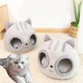 thumbnail image 4 of Lits pour Chats Confortables en Forme de Tête de Chat, Lavables, Intérieur, Maison pour Animaux, 4 of 5