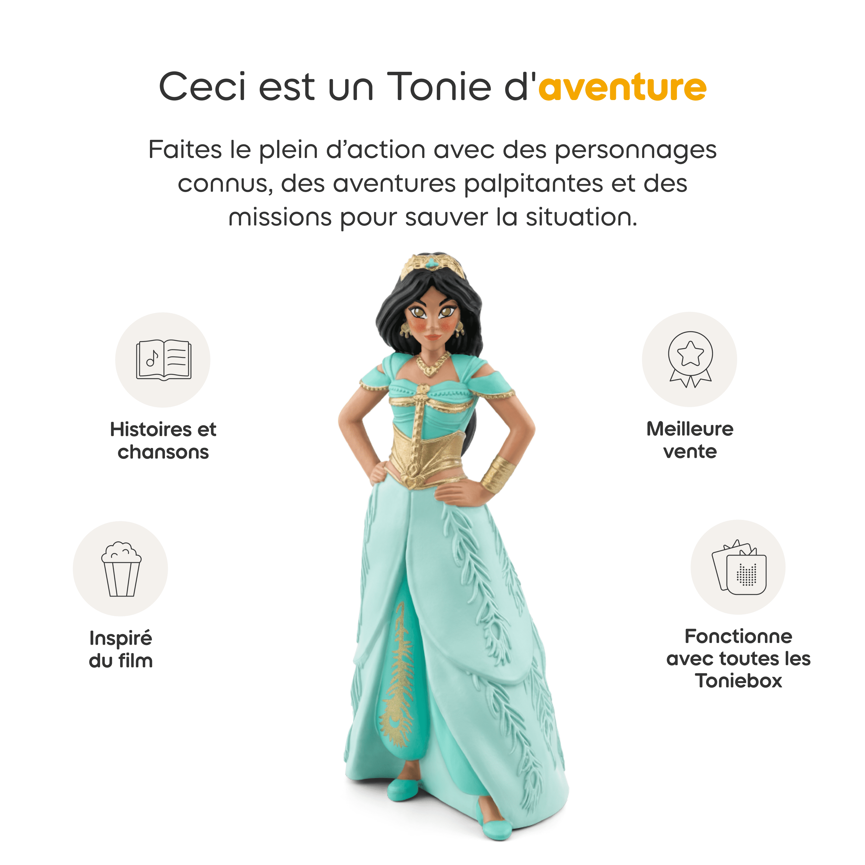tonies Disney Aladdin: Jasmine Figurine Audio (Francais)