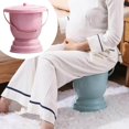 thumbnail image 3 of Handheld Spittoon with Lid Portable Urinal Bottle for Urine Bucket Home Bedroom Pink, 3 of 8