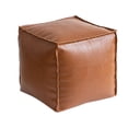 thumbnail image 2 of Housse de Pouf en Faux Cuir Non Rembourrée Repose-Pieds de Rangement pour Usage Intérieur Extérieur, 2 of 7