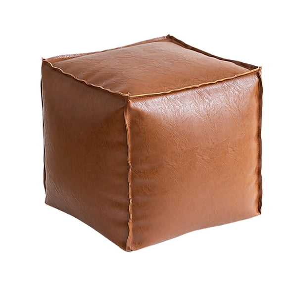 Ottoman with Storage Artificial Leather Upholstered Footstool Morocco Non Suede Upholstered Covering Footpad Storage Floor Footpad without Fillerunstuffed Pouf Ottoman