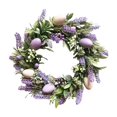 thumbnail image 4 of GUOOL Round Easter Wreath with Pastel Eggs Front Door Spring Pendant Artificial Flower E, 4 of 9
