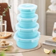 thumbnail image 1 of Food Storage Silicone Round Bowl Set for Indoor Use – Freshness with Microwave and Dishwasher Safe 4-Piece Containers, 1 of 7