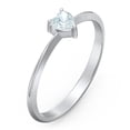 thumbnail image 3 of Heart Birthstone Ring - Aquamarine (March), 3 of 6