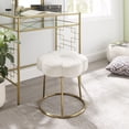 thumbnail image 2 of Sabine Accent Vanity Stool, White, 2 of 8