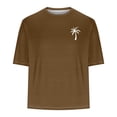 thumbnail image 4 of T-shirts pour Hommes Imprimés Palmier Graphiques T-Shirts Décontractés Été Plage Hawaïenne Manches Courtes Col Rond, 4 of 4