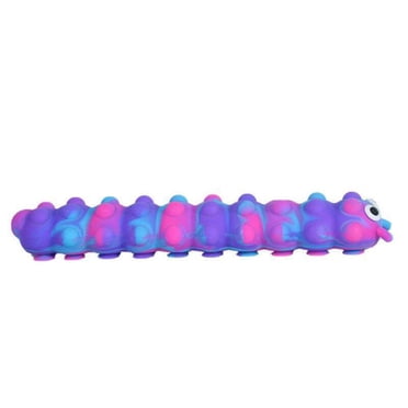 Amdohai Popits Chenille Décompression Ventouse Boule à Bulles pour Se Défouler Jouet Lumineux à Pincer et Presser Jouets Anti-Stress